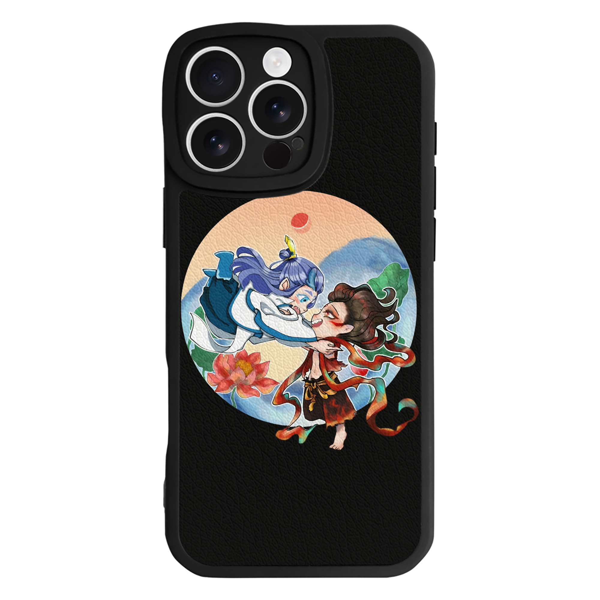 （画像用） Ne Zha 2 ナタ 魔童の大暴れ 【iPhone 16シリーズ対応】シリコンスマホケース（レザー調） 材質：シリコン